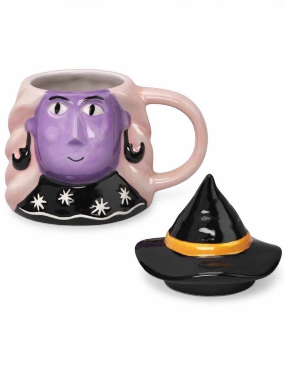 NWT Witch Figural Halloween Mug with Lid 8 oz Hyde and Eek - Picture 1 of 4